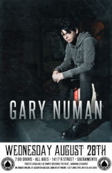 Gary Numan Splinter Tour Poster 2013 Sacremento